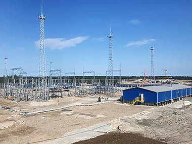Белопорожские ГЭС. Строительная площадка ОРУ 220 кВ